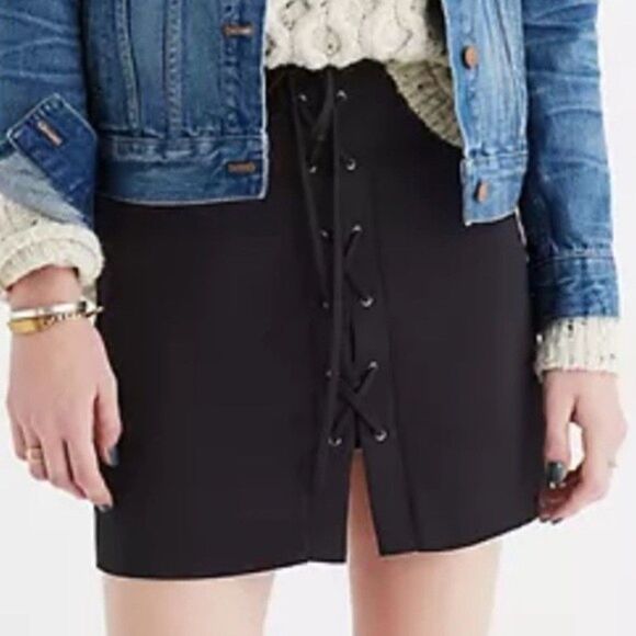 2 for $30 MADEWELL Lace-Up Mini Skirt - Picture 3 of 10